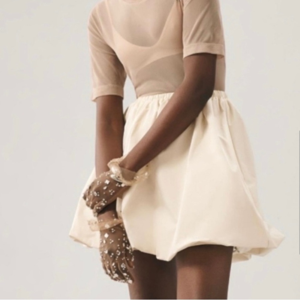 NWT Anthropologie ivory bubble skirt - Size S